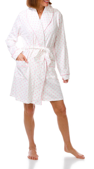 Thumbnail 1: Laura Ashley Women's Polka Dot Robe 