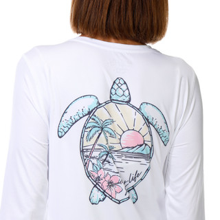 Thumbnail 2: Salt Life Women's Outdoor Long Sleeve Sunset Turtle Top 