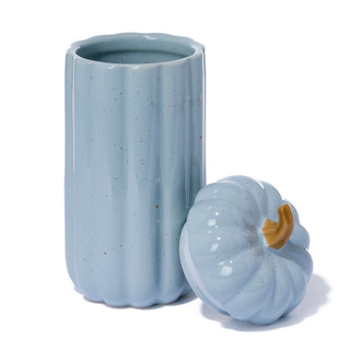 Thumbnail 2: 10 Strawberry Street 10 In Slim Blue Pumpkin Canister 