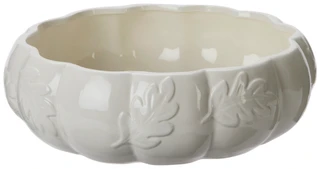 Thumbnail 1: Boston Warehouse 10 In White Pumpkin Serving Bowl 