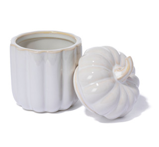 Thumbnail 3: 10 Strawberry Street 6 In Slim White Pumpkin Canister 