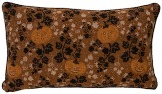 Thumbnail 1: Spooky Home 14x24 Jack-o'-lantern Floral Pillow 