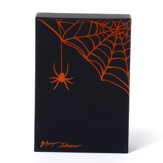 Thumbnail 2: Betsey Johnson Women's Halloween Spider Web Dangle Earrings 