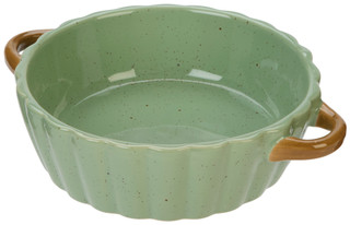 Thumbnail 1: 10 Strawberry Street 8 In Round Green Pumpkin Serving Dish 