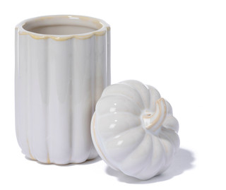Thumbnail 3: 10 Strawberry Street 10 In Slim White Pumpkin Canister 