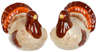 Thumbnail 1: Boston Warehouse Ceramic Turkey Salt & Pepper Shakers 