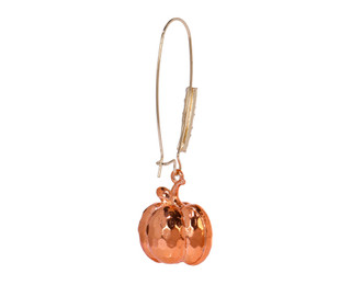 Thumbnail 3: Betsey Johnson Women's Silver Tone Halloween Pumpkin Dangle Earrings 