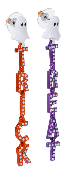 Thumbnail 2: Betsey Johnson Women's Halloween Trick or Treat Dangle Earrings 