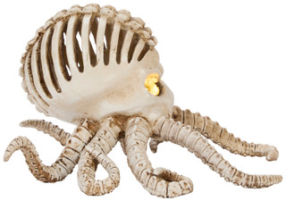 Thumbnail 2: Magical Season 10 In Resin Light Up Skeleton Octopus 