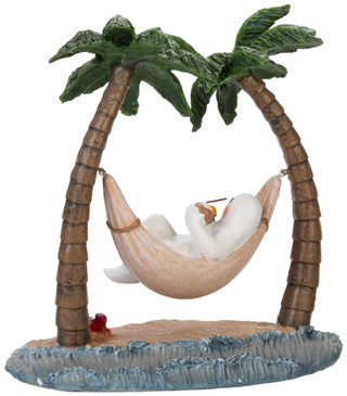 Thumbnail 2: 10 Strawberry Street 8 In Resin Tropical Ghost in Hammock 