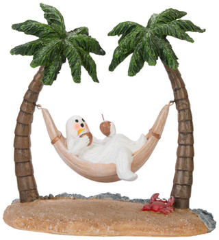 Thumbnail 1: 10 Strawberry Street 8 In Resin Tropical Ghost in Hammock 