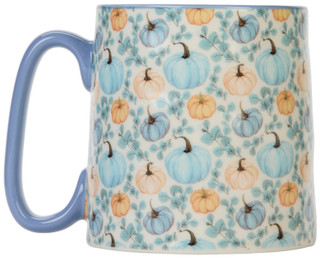 Thumbnail 2: 10 Strawberry Street Blue Harvest Pumpkins Ceramic Mug 