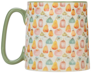Thumbnail 2: 10 Strawberry Street Green Harvest Pumpkins Ceramic Mug 