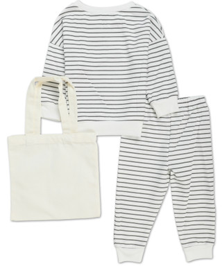 Thumbnail 2: Lila & Jack Toddler Boys 3 Pc Striped Halloween Ghost Set with Bag 