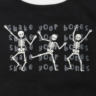 Thumbnail 2: Lila & Jack Toddler Boys 2 Pc Glow-in-the-Dark Skeleton Jogger Set 