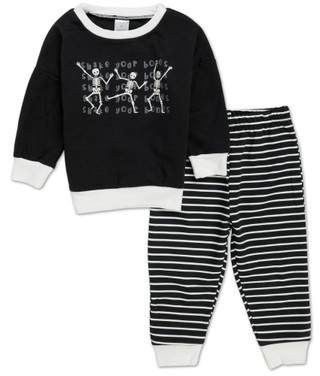 Thumbnail 1: Lila & Jack Toddler Boys 2 Pc Glow-in-the-Dark Skeleton Jogger Set 