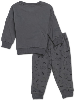 Thumbnail 2: Lila & Jack Toddler Boys 2 Pc Glow-in-the-Dark Halloween Ghost Pants Set 