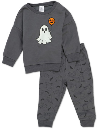 Thumbnail 1: Lila & Jack Toddler Boys 2 Pc Glow-in-the-Dark Halloween Ghost Pants Set 