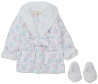Thumbnail 1: Jessica Simpson Baby Girl 2 Pc Plush Robe Set 