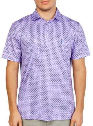 Thumbnail 1: TAILORBYRD Men's Print Performance Golf Polo Shirt 