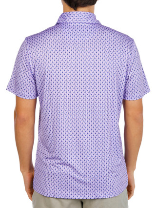 Thumbnail 3: TAILORBYRD Men's Print Performance Golf Polo Shirt 