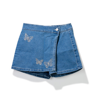 Thumbnail 1: Vigoss Big Girls Embellished Denim Skort 
