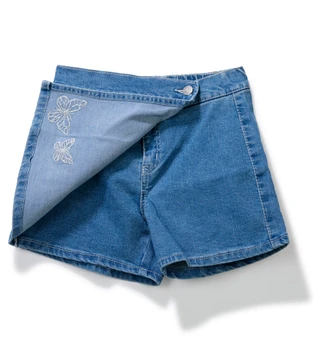 Thumbnail 3: Vigoss Big Girls Embellished Denim Skort 