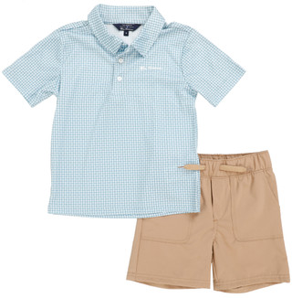 Thumbnail 1: Ben Sherman Boys 2 Pc Geo Tech Polo Short Set 