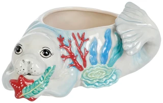 Thumbnail 1: Chubby Mermaids Decorative Manatee Bowl 