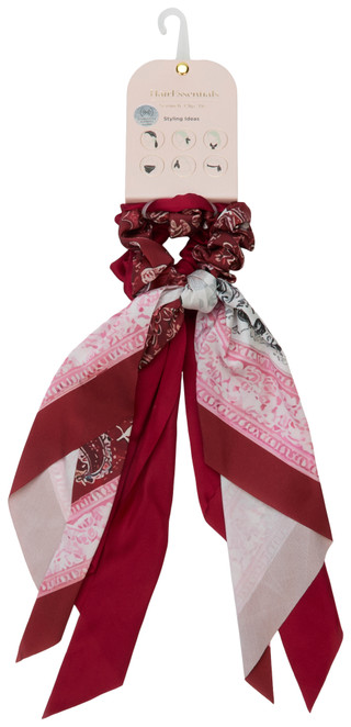 Thumbnail 1: Hair Essentials 2 Pk Ponytail Scarf Scrunchies 