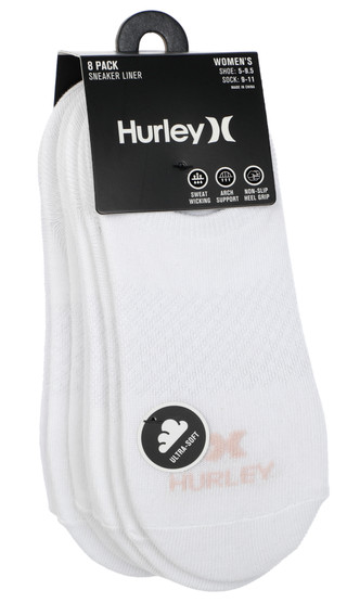 Thumbnail 1: Hurley Women's 8 Pk Sneaker Liner Socks 
