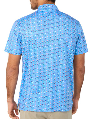 Thumbnail 4: TAILORBYRD Men's Short Sleeve Printed Performance Polo 