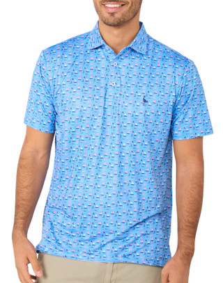 Thumbnail 2: TAILORBYRD Men's Short Sleeve Printed Performance Polo 