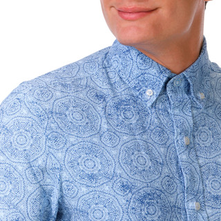Thumbnail 5: TAILORBYRD Men's Short Sleeve Button Down Linen Shirt 