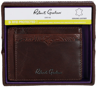 Thumbnail 1: ROBERT GRAHAM Genuine Leather RFID Protected Card Case 