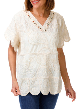 Thumbnail 1: Ana & Rose Women's Short Sleeve Challis Top 