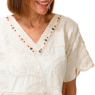 Thumbnail 3: Ana & Rose Women's Short Sleeve Challis Top 