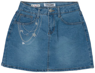 Thumbnail 1: Vigoss Girls Embroidered Chain Skort 