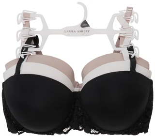 Thumbnail 1: Laura Ashley Women's 3 Pk Convertible Lace Wing Bras 