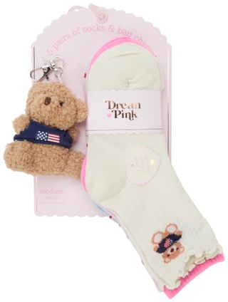 Thumbnail 1: Dream Pink Girls 5 Pk Socks 