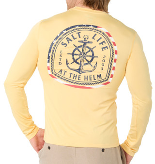 Thumbnail 2: Salt Life Men's Long Sleeve Crew Neck Performance Tee 