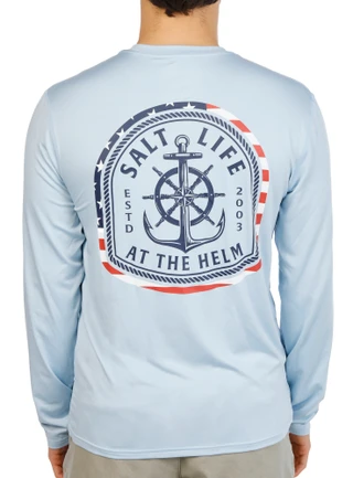 Thumbnail 1: Salt Life Men's Long Sleeve Crew Neck Performance Tee 