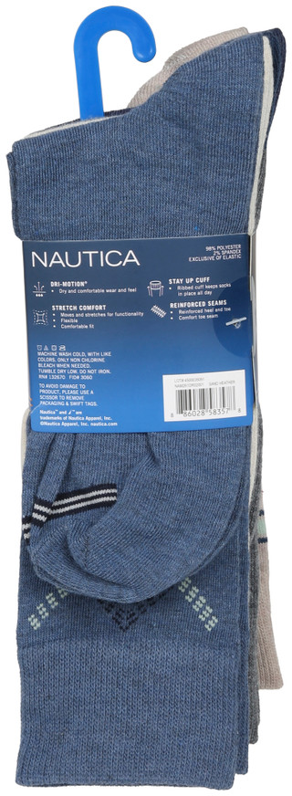 Thumbnail 2: Nautica Men's 5 Pk Dress Crew Socks 