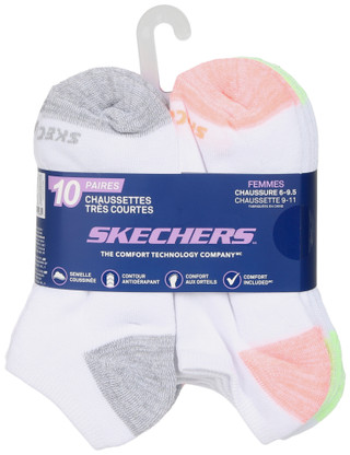 Thumbnail 2: Skechers Women's 10 Pk Cushioned No Show Socks 