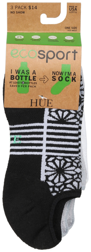 Thumbnail 1: Hue Women's 3 Pk Eco Sport No Show Socks 