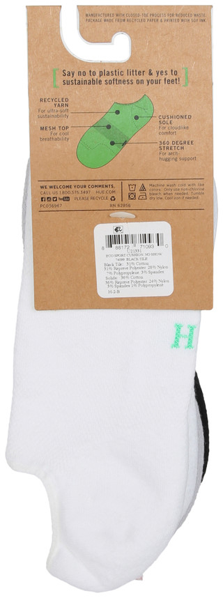 Thumbnail 2: Hue Women's 3 Pk Eco Sport No Show Socks 