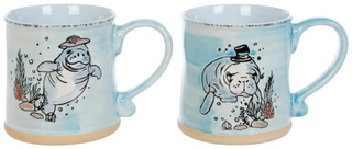 Thumbnail 1: Chubby Mermaids 2 Pc Ceramic Chubby Manatee Mugs 