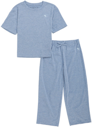 Thumbnail 1: Abercrombie & Fitch Boys 2 Pc Short Sleeve Heather Tee Pant Sleep Set 