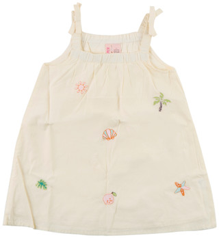 Thumbnail 1: JAPNA Girls Embroidered Bow Tie Strap Dress 