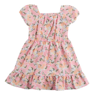 Thumbnail 2: Little Lass Girls Smock Tiered Floral Dress 